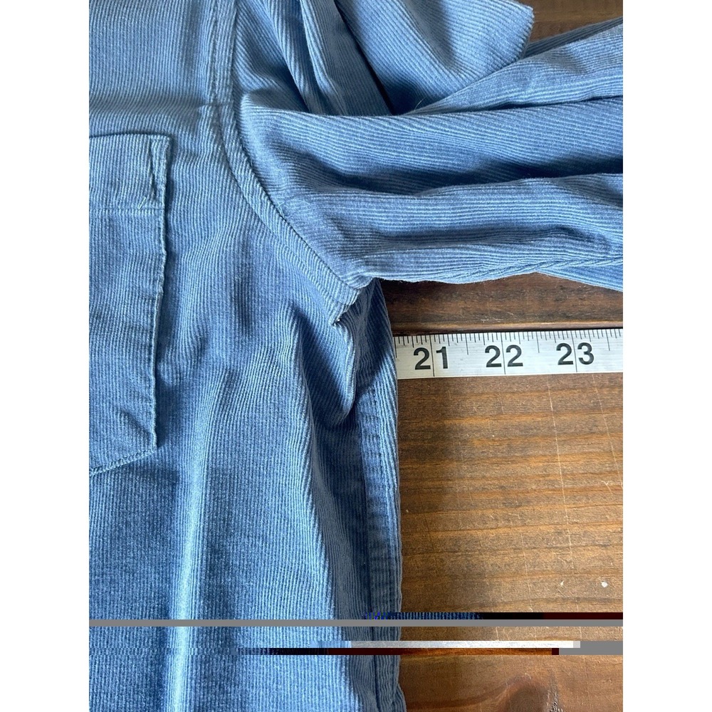 Xirena Shirt XS Wylan BLUE Corduroy Snap Button Long Sleeve Western Boho - Picture 5 of 5